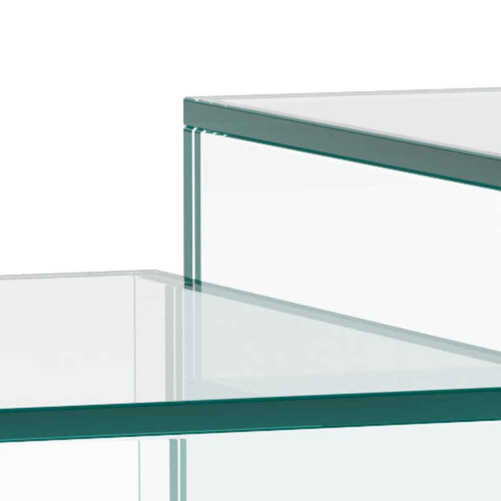 Delft Glass Nesting Coffee Tables - Clear
