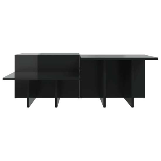Delft High Gloss Set Of 2 Coffee Tables In Black