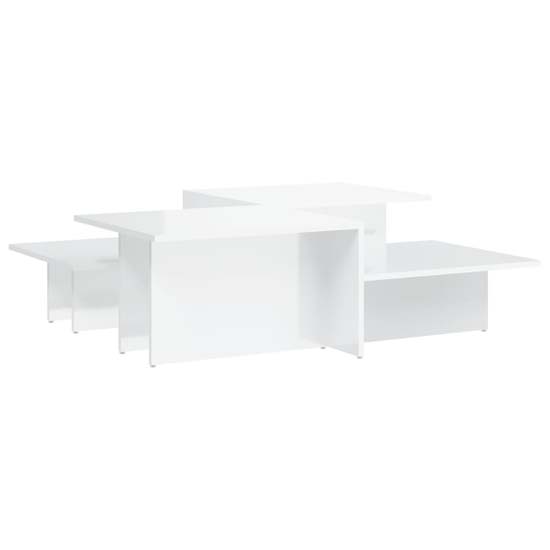 Delft High Gloss Set Of 2 Coffee Tables In White