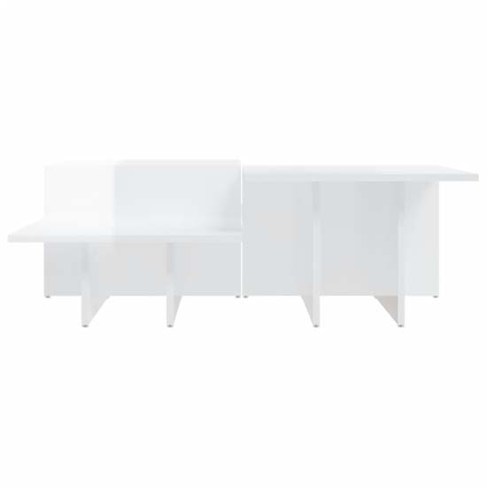 Delft High Gloss Set Of 2 Coffee Tables In White