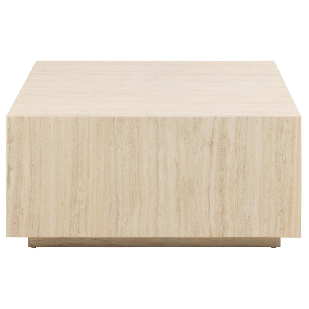 Delft Wooden Square Coffee Table In Travertine