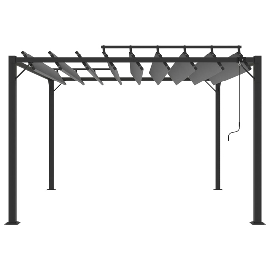 Delia Fabric 3m x 3m Gazebo With Louvered Roof In Anthracite