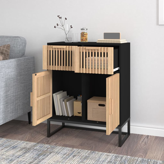 Delicia Wooden Sideboard With 2 Doors In Black