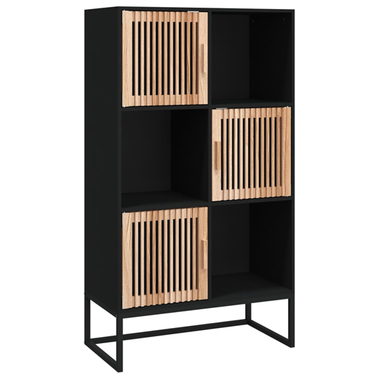 Delicia Wooden Sideboard With 3 Doors 3 Shelves In Black