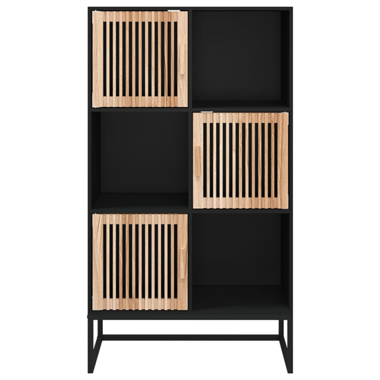 Delicia Wooden Sideboard With 3 Doors 3 Shelves In Black