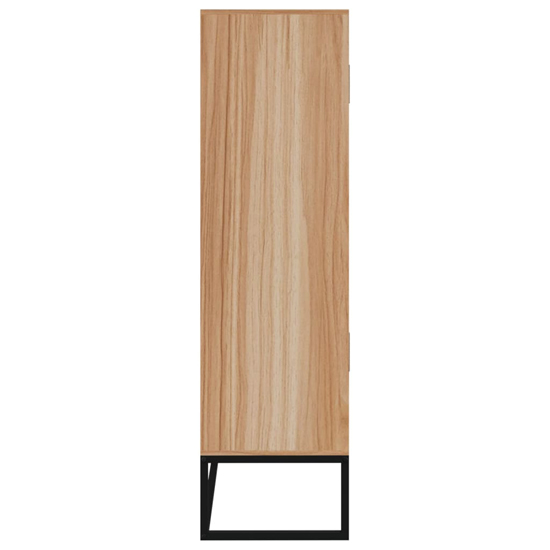Delicia Wooden Highboard With 3 Doors 3 Shelves In Brown