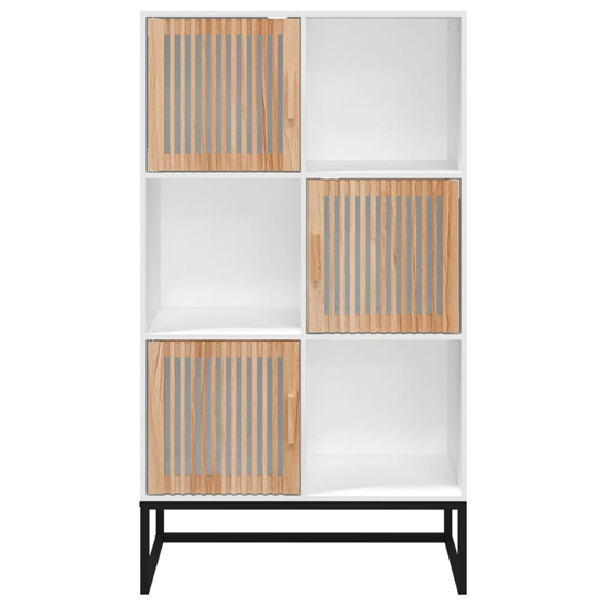 Delicia Wooden Highboard With 3 Doors 3 Shelves In White