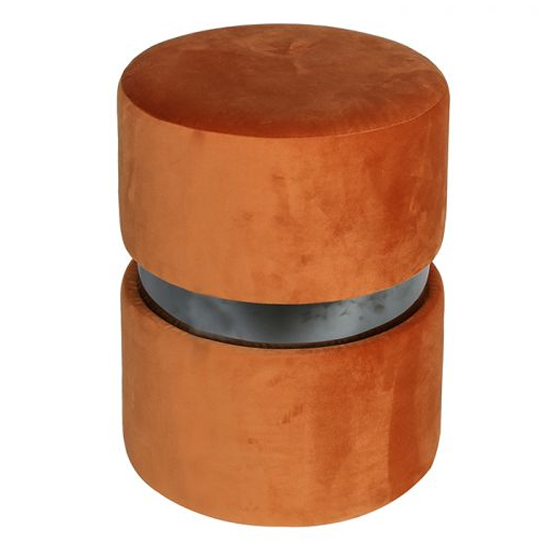 Product photograph of Delight Velvet Upholstered Stool In Curry from Furniture in Fashion