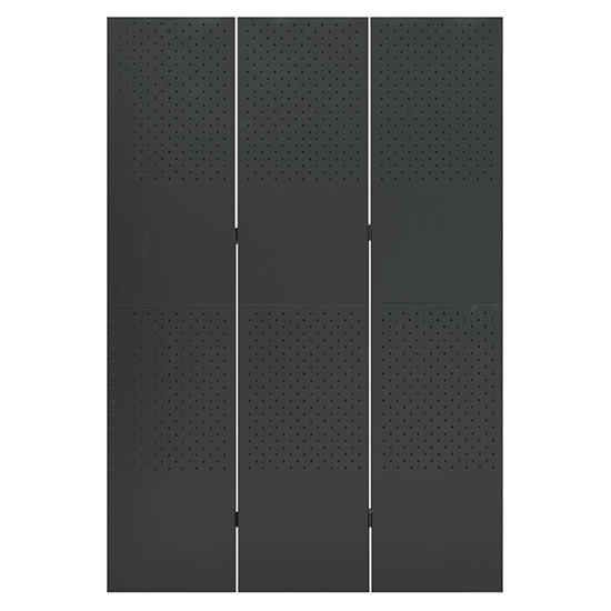 Deliz Steel 3 Panels 120cm x 180cm Room Divider In Anthracite_2