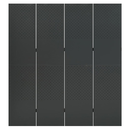 Deliz Steel 4 Panels 160cm x 180cm Room Divider In Anthracite_2