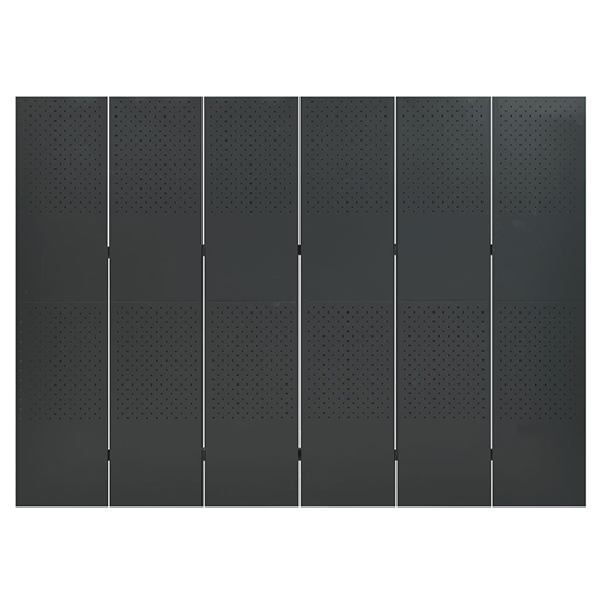 Deliz Steel 6 Panels 240cm x 180cm Room Divider In Anthracite_2