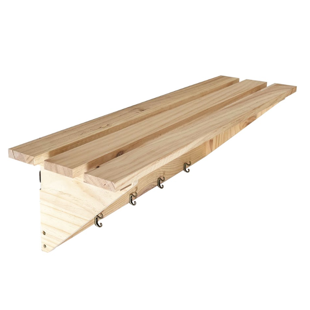 Delmira Wooden Coat Rack in Oak