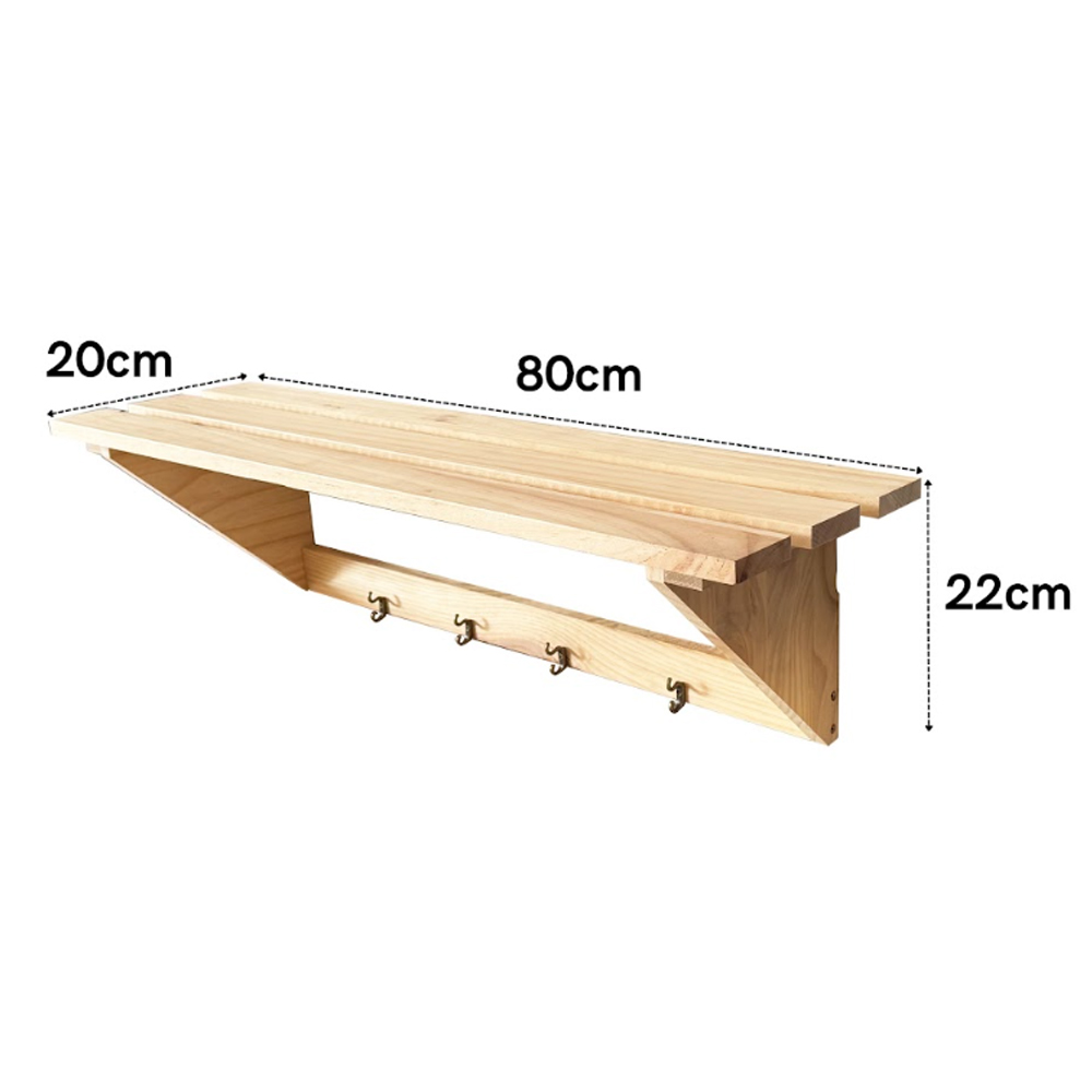 Delmira Wooden Coat Rack in Oak