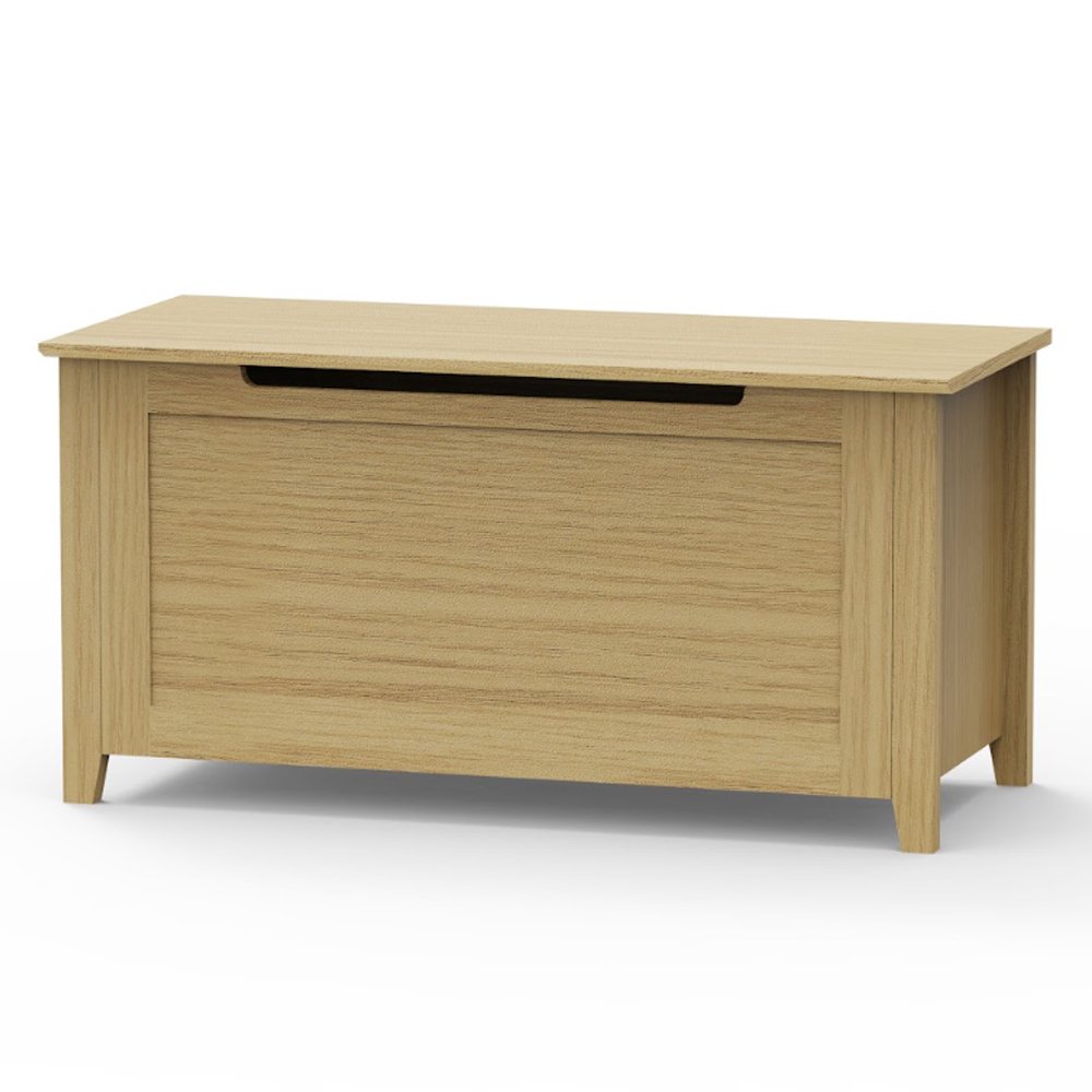 Delmira Wooden Ottoman Trunk Storage in Oak