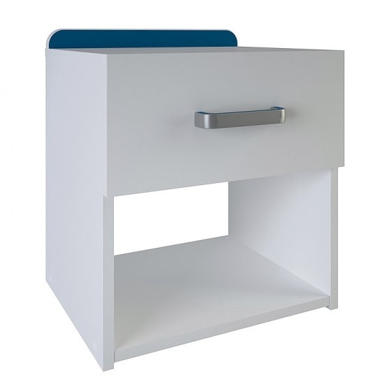 Delphi Bedside Cabinet In Pearl White With 1 Drawer_3