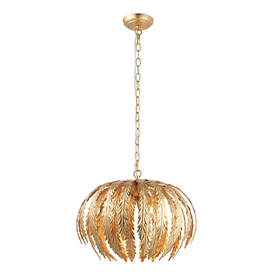 Read more about Delphine 3 lights ceiling pendant light in gold