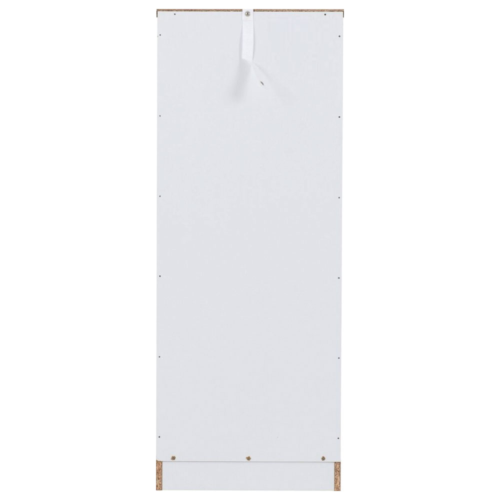 Delrion Narrow Wooden Chest Of 5 Drawers in White