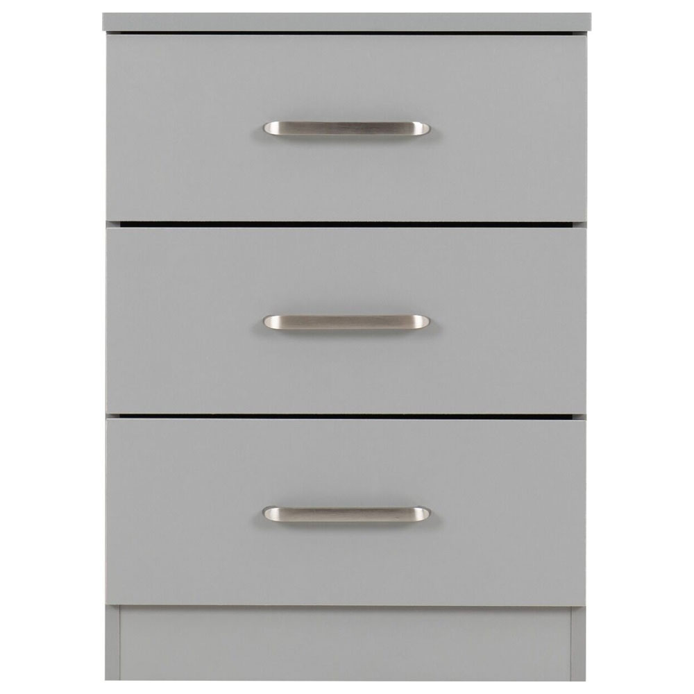 Delrion Wooden Bedroom Furniture Set with 2 Doors 10 Drawers in Light Grey