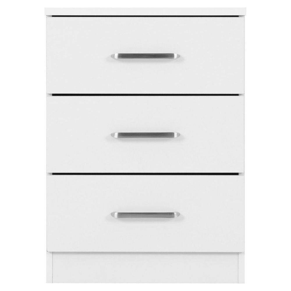 Delrion Wooden Bedroom Furniture Set with 2 Doors 10 Drawers in White