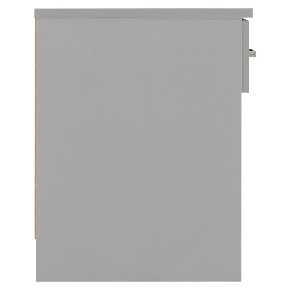 Delrion Wooden Bedroom Furniture Set with 2 Doors 5 Drawers in Light Grey