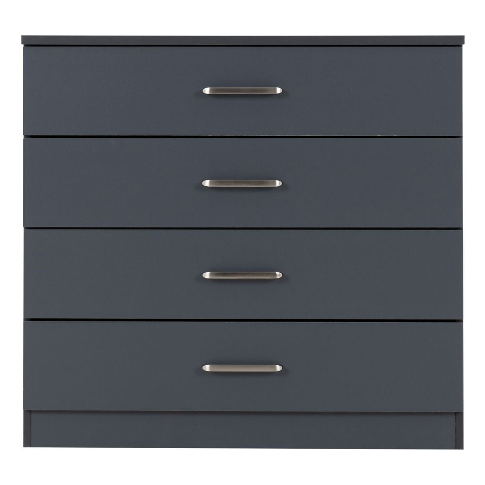 Delrion Wooden Bedroom Furniture Set with 2 Doors 10 Drawers in Dark Grey
