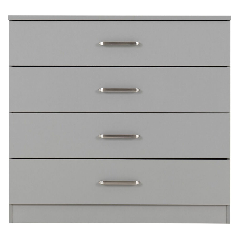 Delrion Wooden Bedroom Furniture Set with 2 Doors 10 Drawers in Light Grey