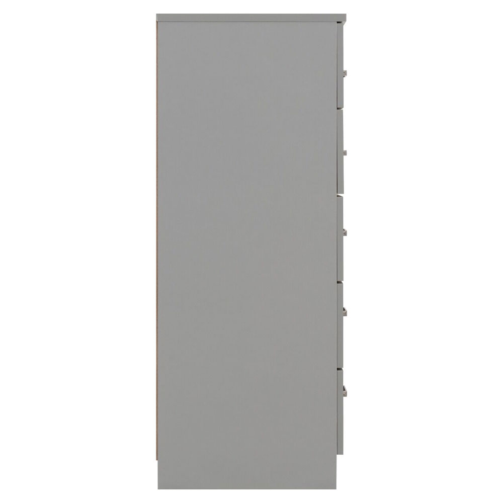 Delrion Wooden Chest Of 5 Drawers in Light Grey