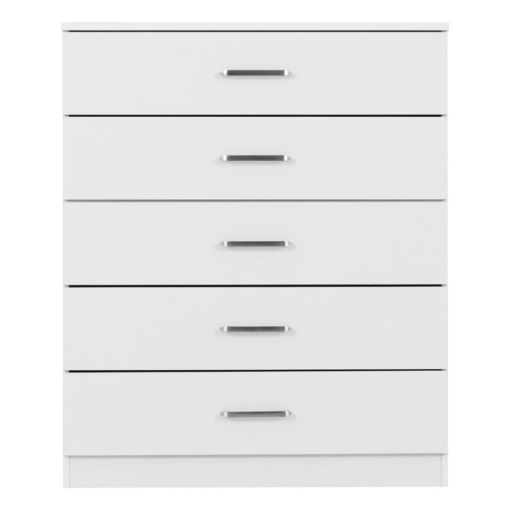 Delrion Wooden Chest Of 5 Drawers in White