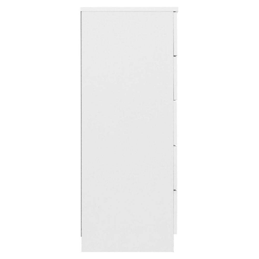 Delrion Wooden Chest Of 5 Drawers in White