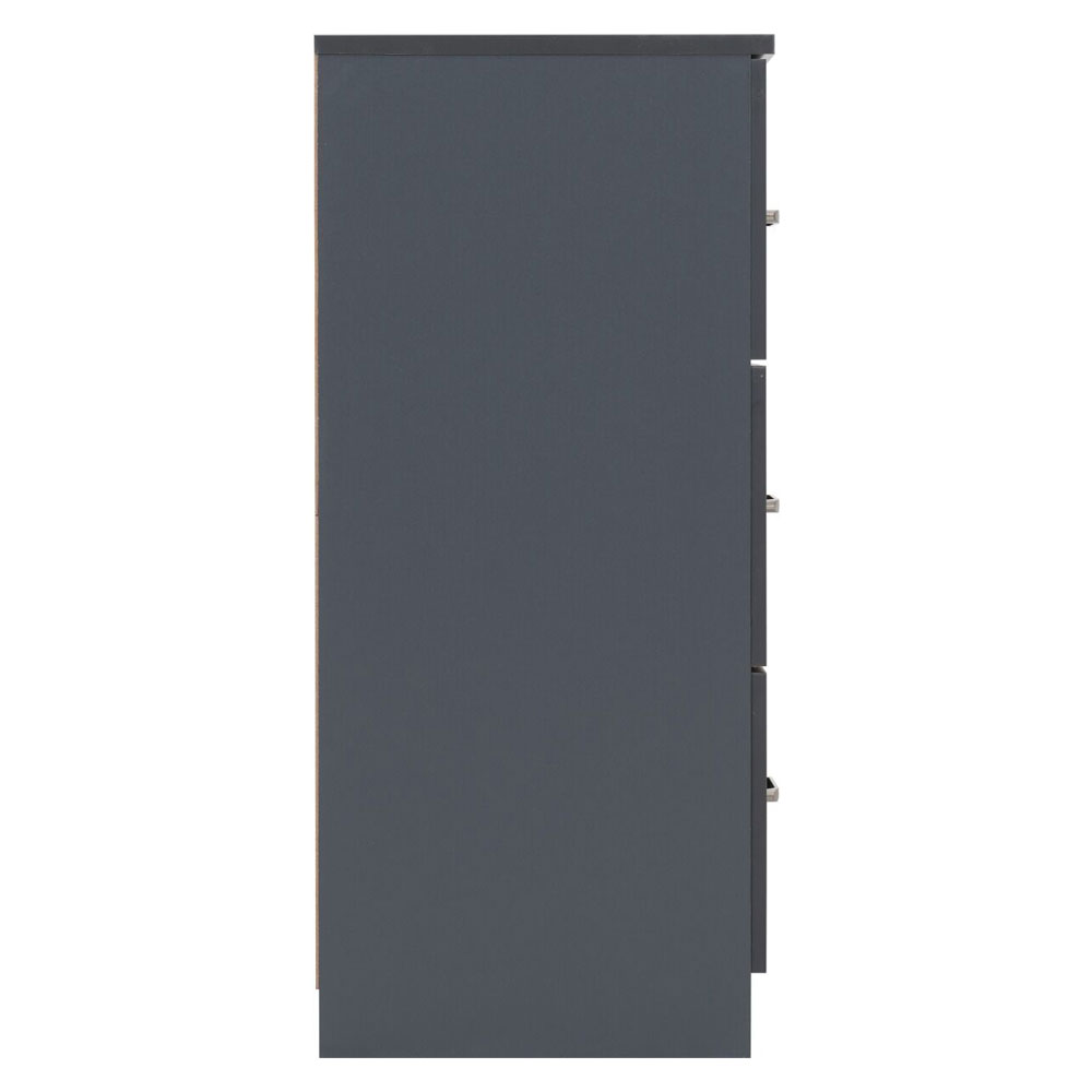 Delrion Wooden Chest Of 6 Drawers in Dark Grey