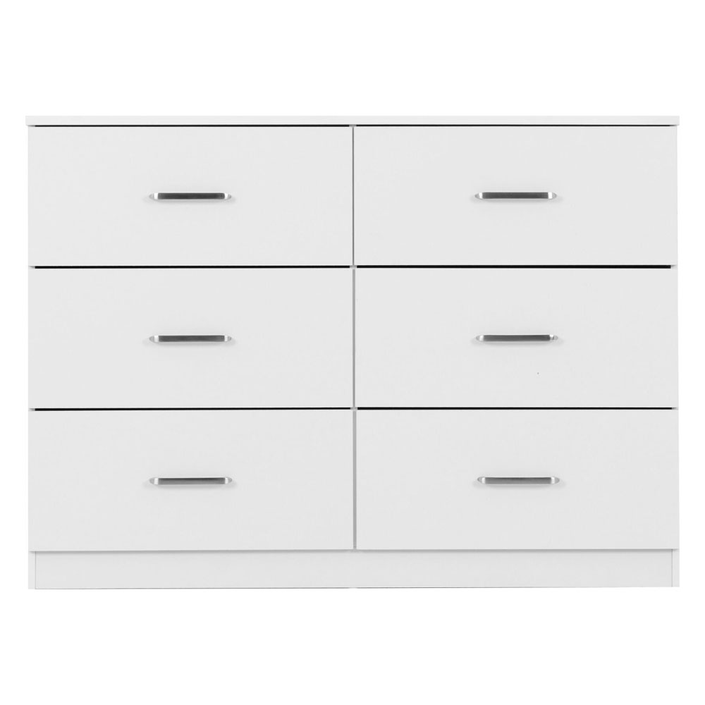 Delrion Wooden Chest Of 6 Drawers in White