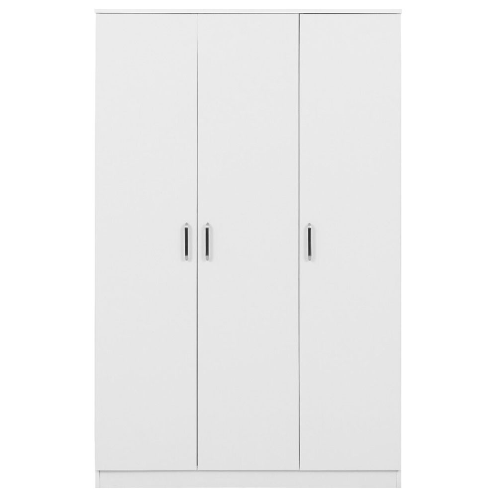 Delrion Wooden Bedroom Furniture Set with 3 Doors 10 Drawers in White