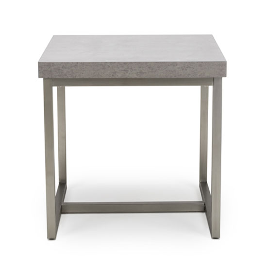 Delta Square End Table With Brushed Steel Base_2
