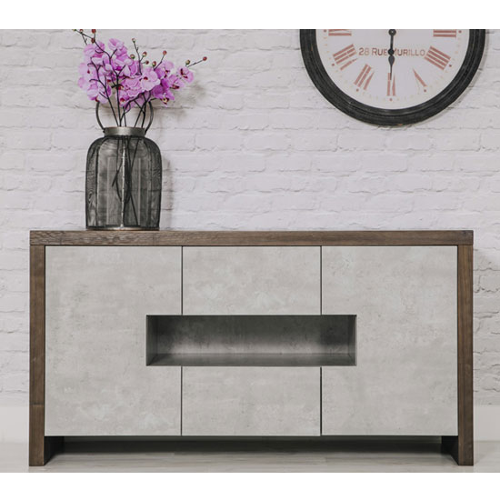 Delta Wooden Sideboard In Walnut Veneer Furniture in Fashion