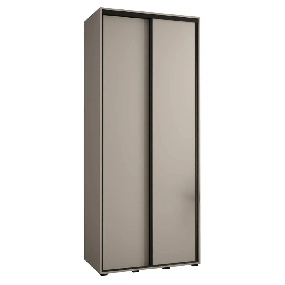 Delta Wooden Wardrobe With 2 Sliding Doors In Cashmere