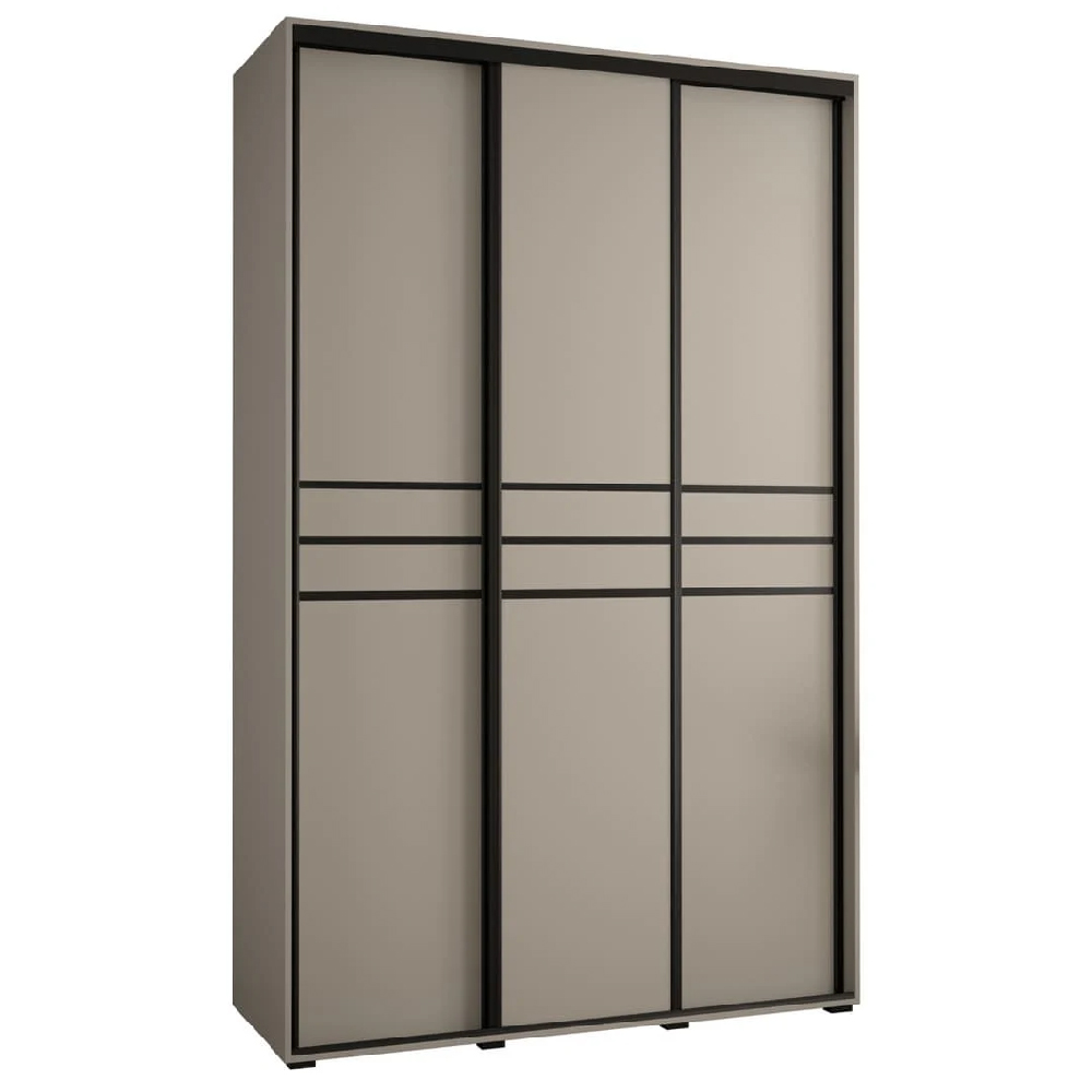Delta Wooden Wardrobe With 3 Sliding Doors In Cashmere