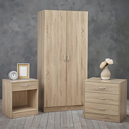 Read more about Deltas wooden bedroom furniture set in oak