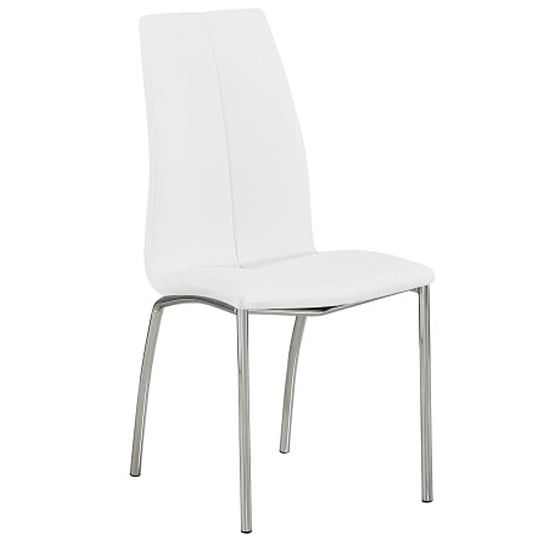 Deltino Diva Marble Effect Dining Table 6 Opal White Chairs_3