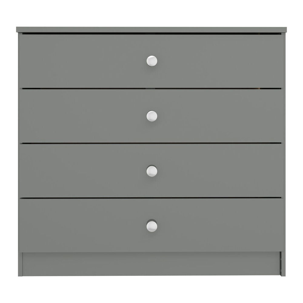 Delvian High Gloss Effect Chest Of 4 Drawers in Grey