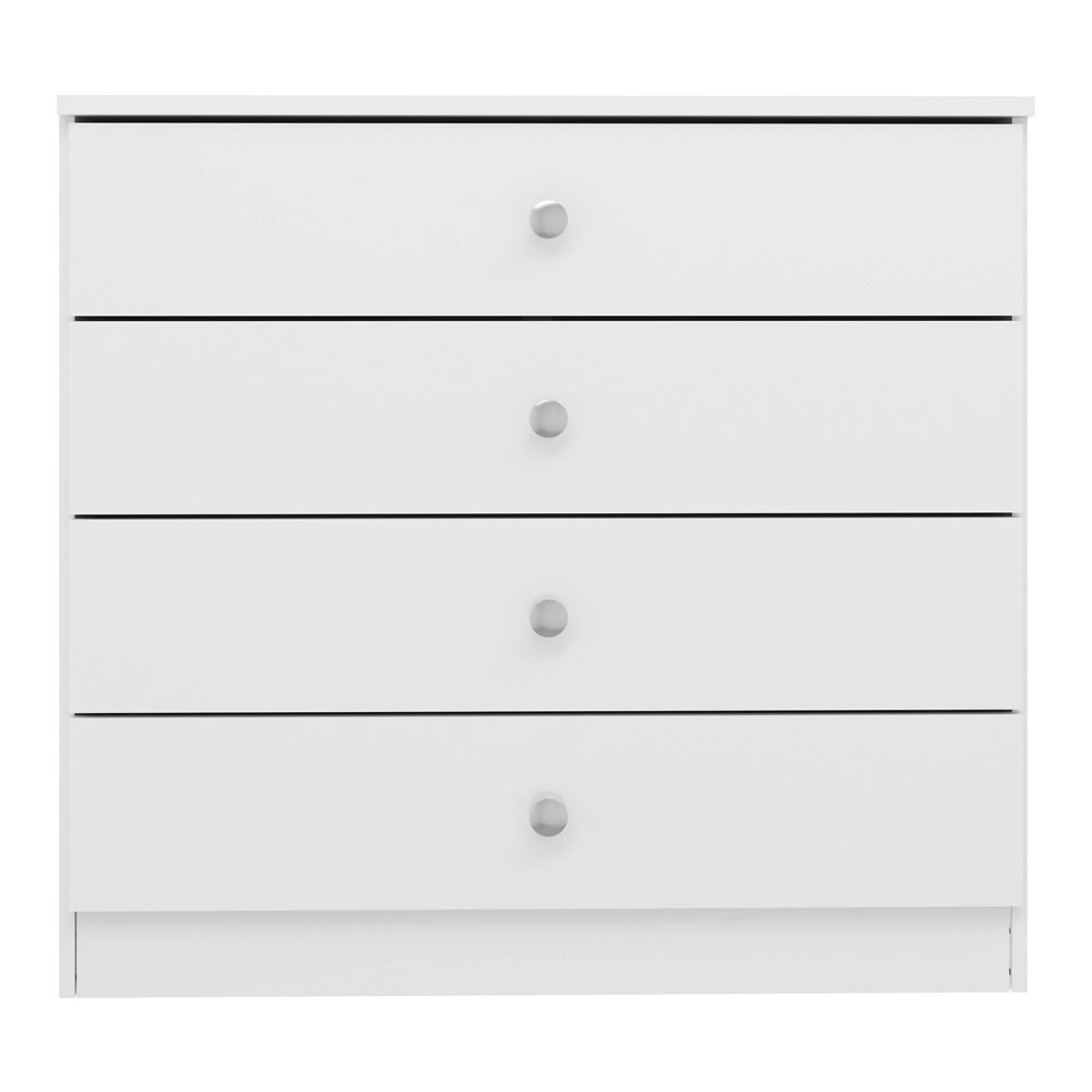 Delvian High Gloss Effect Chest Of 4 Drawers in White