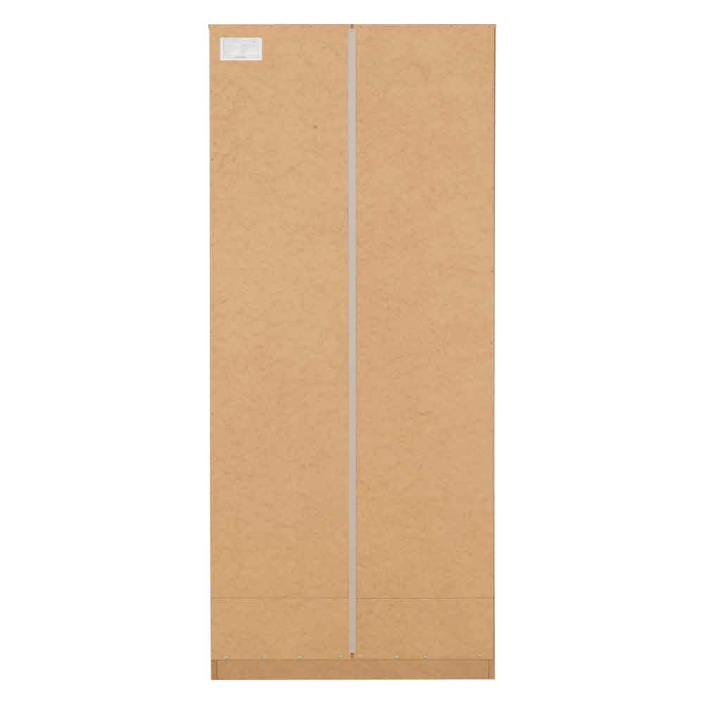 Delvian High Gloss Wardrobe With 2 Doors and 1 Drawer In White
