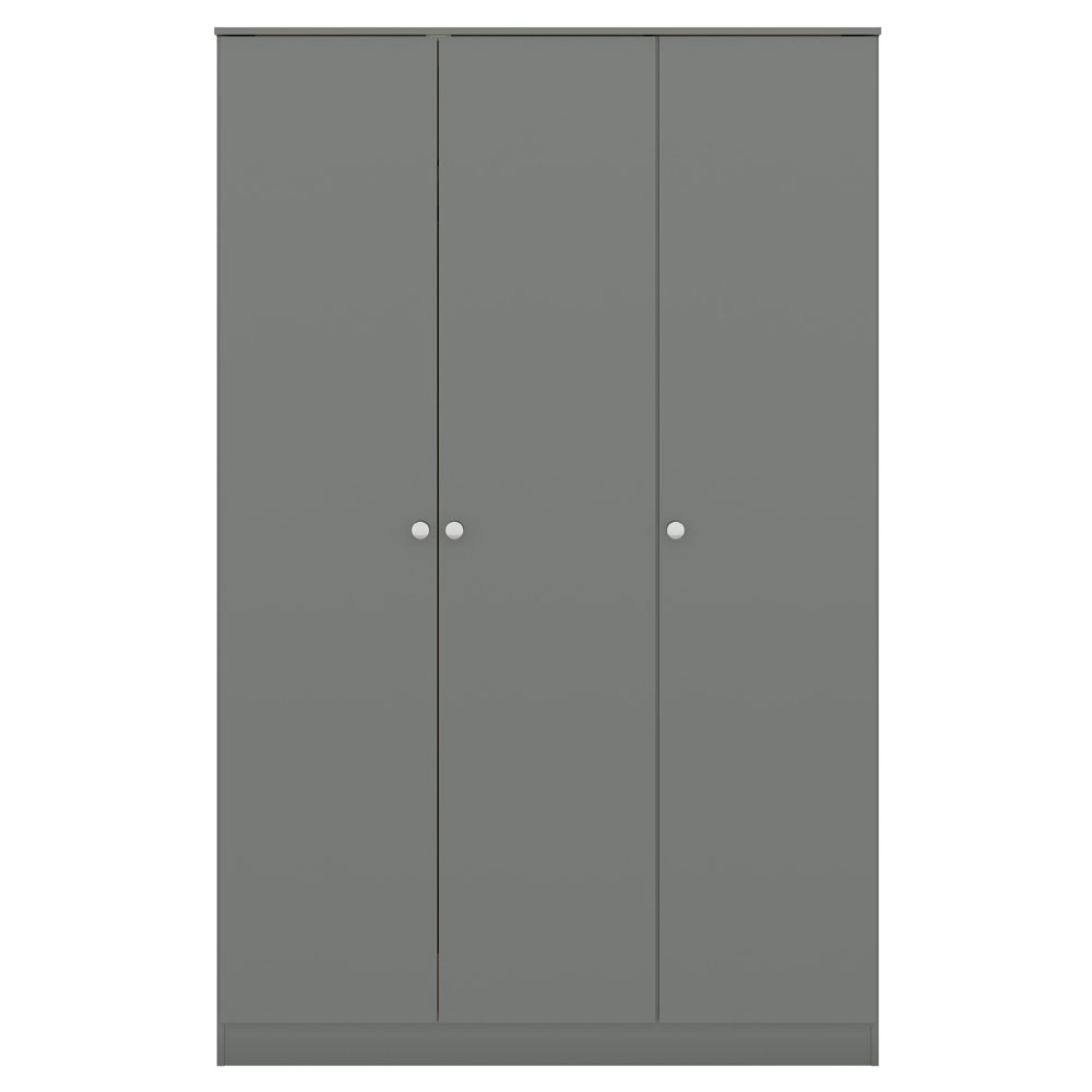Delvian High Gloss Effect Bedroom Furniture Set with 3 Doors 10 Drawers in Grey