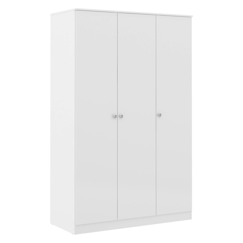 Delvian High Gloss Effect Bedroom Furniture Set with 3 Doors 10 Drawers in White