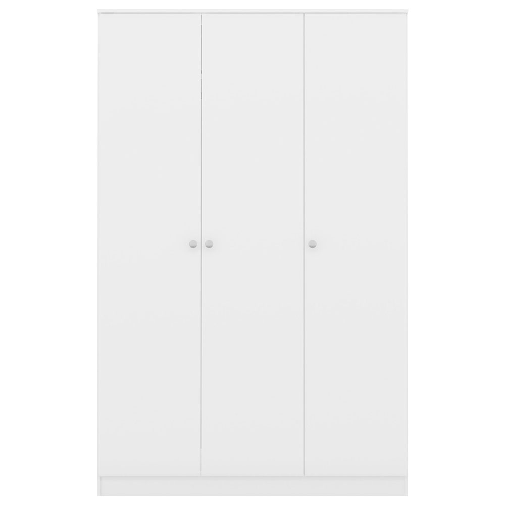 Delvian High Gloss Effect Bedroom Furniture Set with 3 Doors 10 Drawers in White