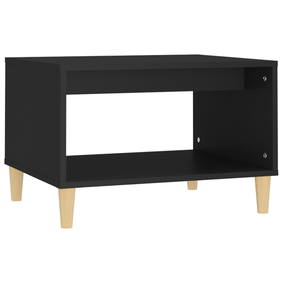 Demia Wooden Coffee Table With Undershelf In Black