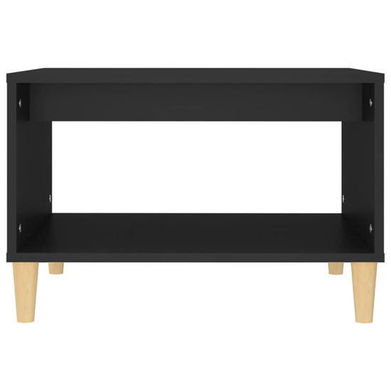 Demia Wooden Coffee Table With Undershelf In Black