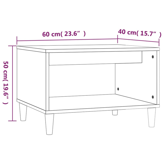 Demia Wooden Coffee Table With Undershelf In Grey Sonoma Oak