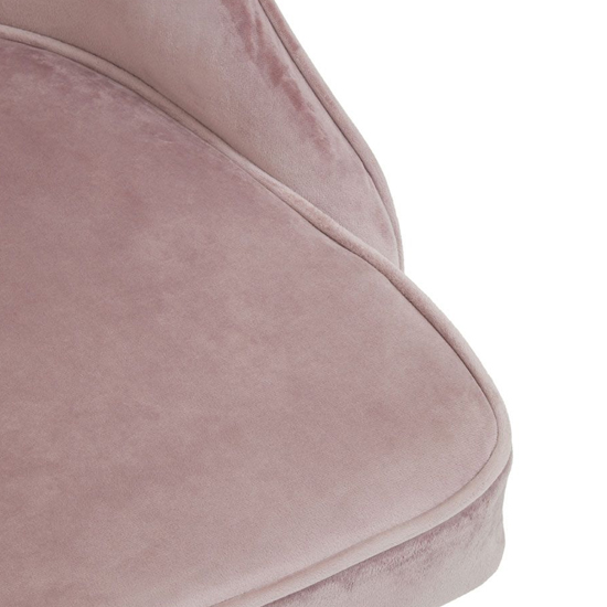 Demine Dusky Pink Velvet Dining Chairs In A Pair Furniture in Fashion
