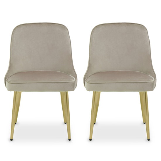 Read more about Demine mink velvet dining chairs in a pair