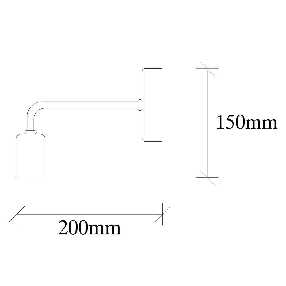Denge Metal Wall Lamp in Black